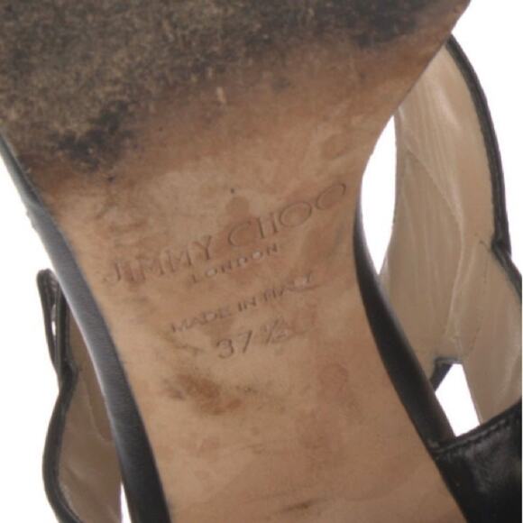 Jimmy Choo Sandal 7 or 37.5 Black Studded Leather Veto Sandal - Picture 6 of 11